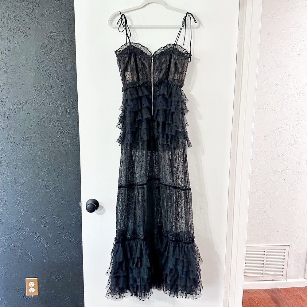For Love & Lemons Jourdan Maxi Dress Black Size Small - Picture 10 of 13